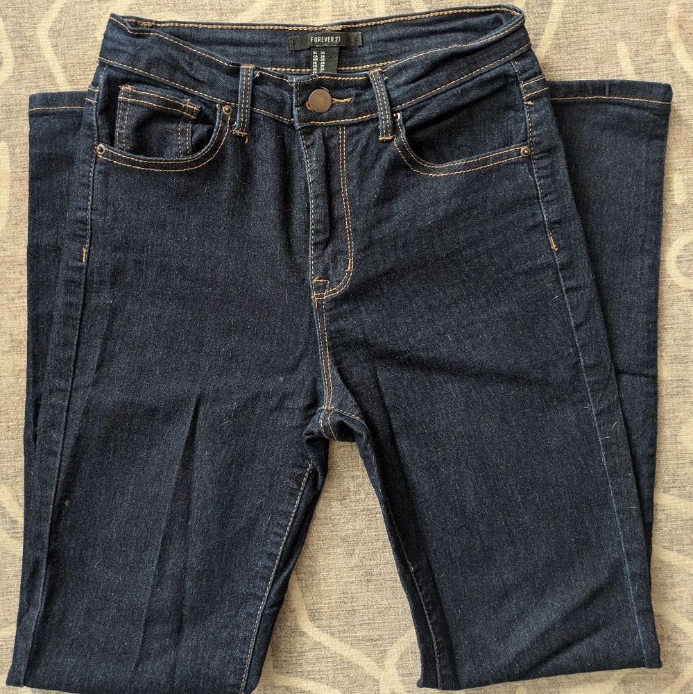 Forever 21 Size 24 Dark Blue Skinny Jeans